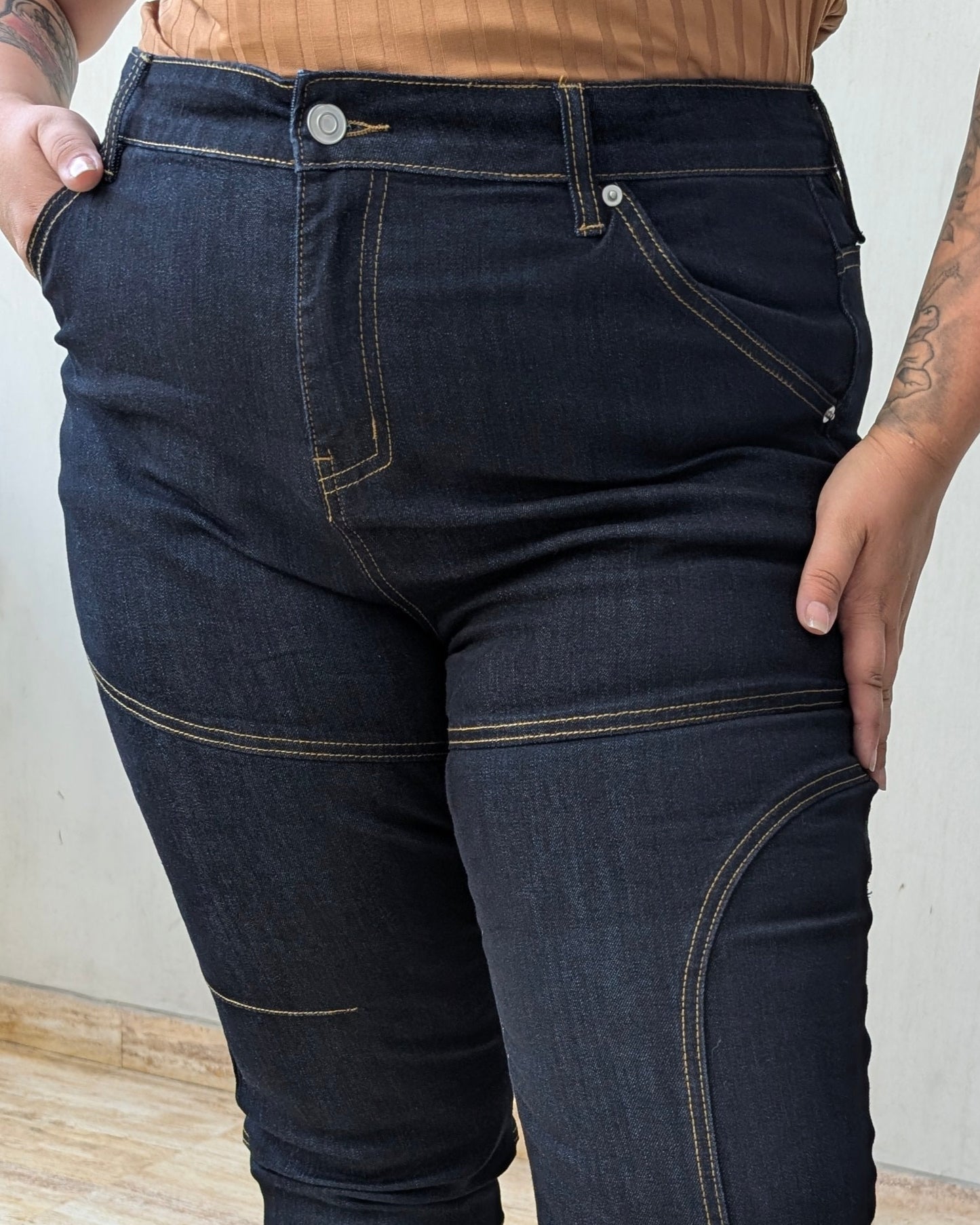 Jean Semi Flare Negro