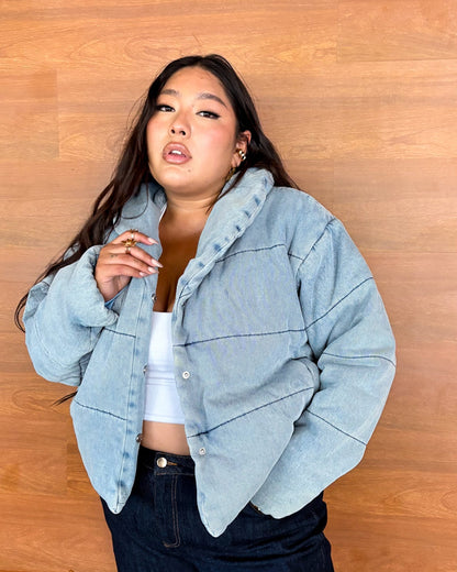 Casaca Puffer Ice Blue