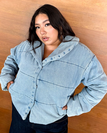 Casaca Puffer Ice Blue