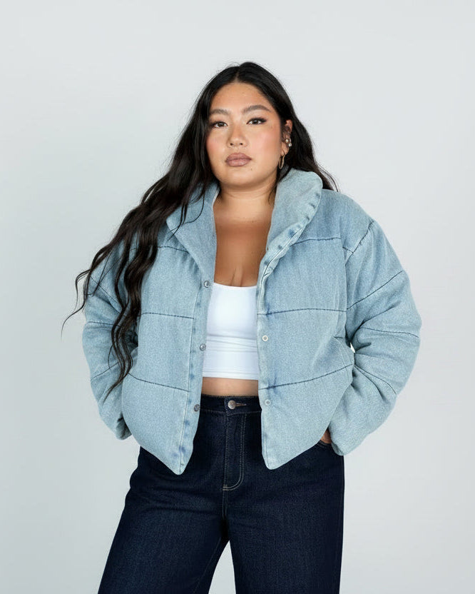 Casaca Puffer Ice Blue