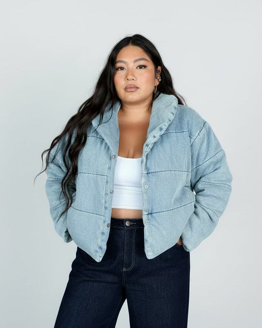 Casaca Puffer Ice Blue